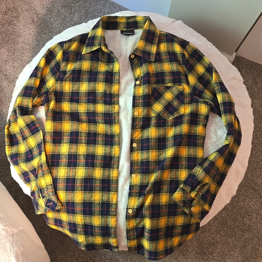 Fleece lined Flannel button up